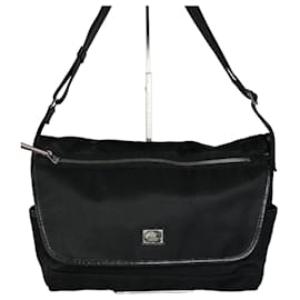 Borsa a tracolla Vintage Burberry in nylon Nero Argento
