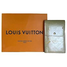 Vintage Louis Vuitton Monogram Vernis Geldbörse Pale Green Gold