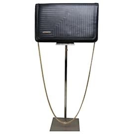 Clutch Vintage Givenchy in Pelle con Catena Nero Oro
