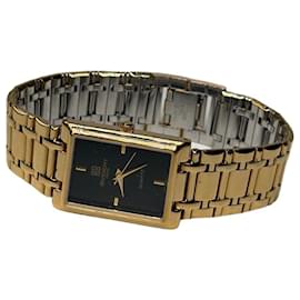 Orologio bracciale vintage Givenchy in acciaio inossidabile Oro Nero