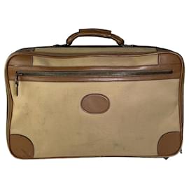 Borsa da viaggio Vintage Gucci Canvas Beige Brown Gold
