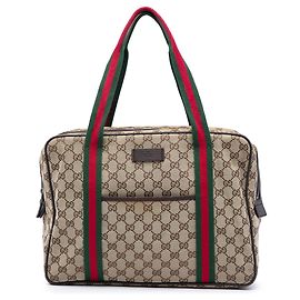 Gucci GG Canvas Web Business Bag beige