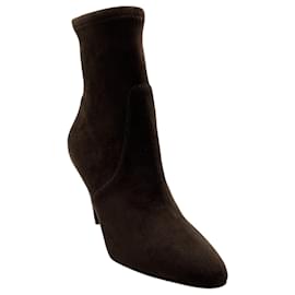 Casadei Socken-Booties aus Stretch-Wildleder in Braun