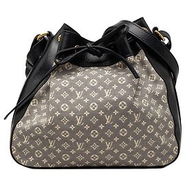 Sac seau Louis Vuitton Monogram Mini Lin Idylle Noe PM Gris