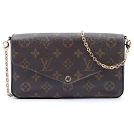 Bolso bandolera Louis Vuitton Monogram Pochette Felicie Marrón