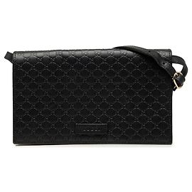 Borsa a tracolla Gucci Microguccissima Wallet on Strap Nera