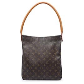 Bolso de hombro Louis Vuitton Monogram Looping GM Marrón