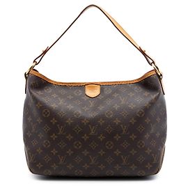 Saco Tote Louis Vuitton Monogram Delightful PM Castanho