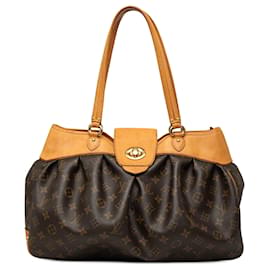 Bolsa de mão Louis Vuitton Monogram Boetie MM Castanha