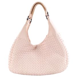 Borsa a tracolla Bottega Veneta Campana in pelle Intrecciato, Rosa 125787