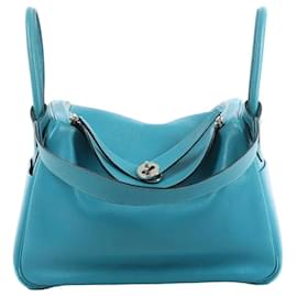 Hermès Hermes Lindy 30 Veau Swift 2Way Handbag in Turquoise K: 2007