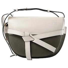 Borsa a tracolla LOEWE Gate Small in White x Green