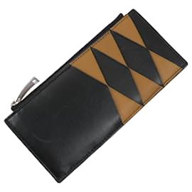 Custodia Fragment in pelle Bottega Veneta Nero × Marrone