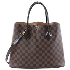 Bolsa de Mão 2Way Louis Vuitton Kensington Damier Ebene Marrom N41435