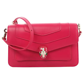 Bulgari Borsa a tracolla in pelle BVLGARI Serpenti Forever in rosa
