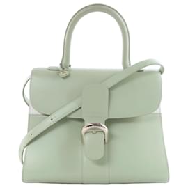 Delvaux Brillant MM Leder 2Way Handtasche in Grün