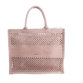 Borsa a tracolla Book Tote Large in mesh rosa Christian Dior