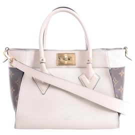 Louis Vuitton On My Side PM Monogram x Leather in Beige×Brown M57729