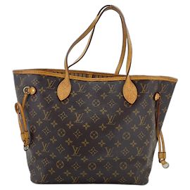 Louis Vuitton Neverfull MM Tote Bag in Braun