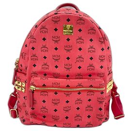 Zaino MCM borchiato in Pink