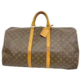 Borsa Boston Louis Vuitton Keepall 55 Monogram Marrone
