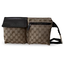 Gucci Shelly belt bag black GG canvas