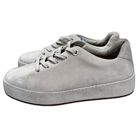 Sneakers Loro Piana Tennis Walk in camoscio bianco EU 36 usate