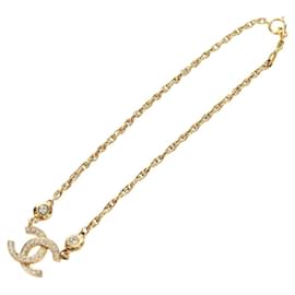 Chanel CC Anhänger aus Metall mit Kristallen