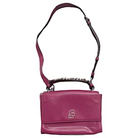 Borsa a tracolla Karl Lagerfeld in pelle fucsia