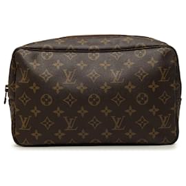 Borsa a Pochette Louis Vuitton Monogram Trousse Toilette 28 Marrone