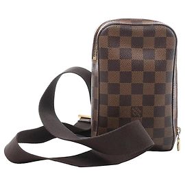 Borsa a tracolla Louis Vuitton Geronimos Damier Ebene in marrone N51994