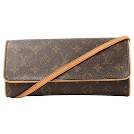 Louis Vuitton Pochette Twin GM Monogram Canvas Crossbody Bag in Brown M51852