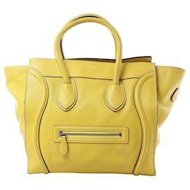 Céline Borsa a mano Celine Luggage Mini in pelle gialla