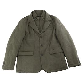 Blazer trapuntato Corneliani con gilet interno removibile in Khaki, Taglia 50 IT