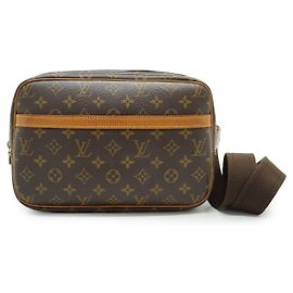 Louis Vuitton Borsa a tracolla Reporter PM Monogram marrone vintage