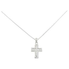 Autre Marque Collana a Croce con Diamanti Pt900/Pt850