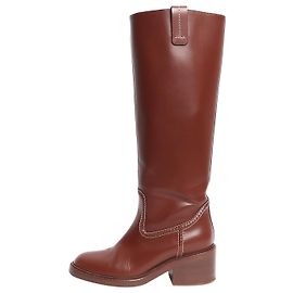 Chloé Botas altas de cuero Mallo color castaño - talla EU 38