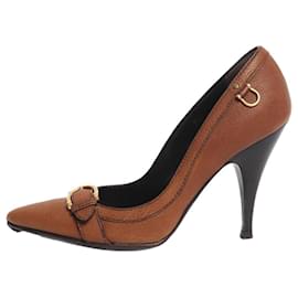 Burberry Sapatos de salto marrons de bico fino - size EU 36 (UK 3)