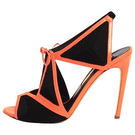 Rupert Sanderson Sandali peep-toe neon neri - taglia EU 39.5