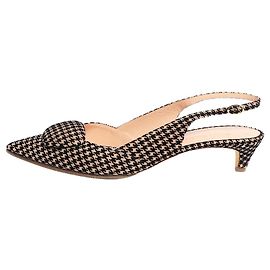 Rupert Sanderson Décolleté slingback pied-de-poule neutro e nero - taglia EU 40