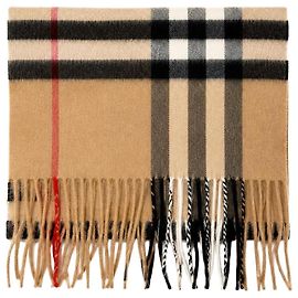 Burberry Sciarpa classica a quadri in cashmere marrone