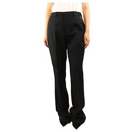 Saint Laurent Weite Hose aus Wolle in Schwarz - size UK 16