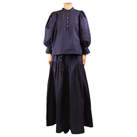 Antik Batik Set due pezzi blusa e gonna viola scuro - size L