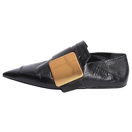 Jil Sander Scarpe basse con fibbia in pelle nera - taglia EU 38