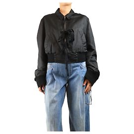 Maison Martin Margiela Casaco bomber cropped preto - size UK 14