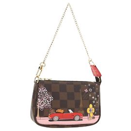 LOUIS VUITTON Damier Ebene Vivienne Mini Pochette Accessoires