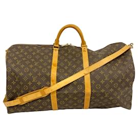 Louis Vuitton Brown Boston Monogram Keepall Bandoulière 60