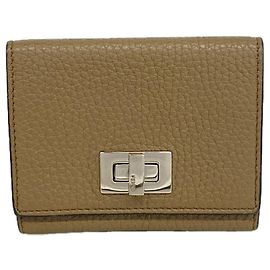 Fendi Peekaboo Leather Card Case