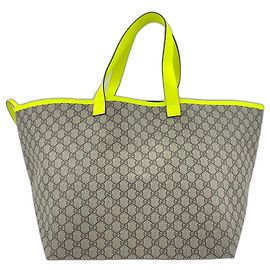 Borsa Tote GUCCI Tortissima in Beige