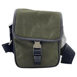 Borsa a tracolla Prada Saffiano in Khaki